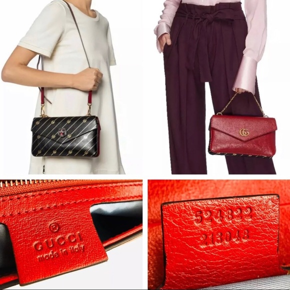 Authentic Gucci TWO FACED Thiara Bag With Strap New. Red /Blk. $5500 - Picture 2 of 9